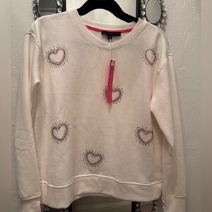 Heart Crewneck with Sparkle Applique - NWT